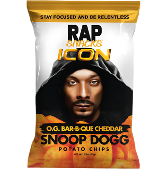 RAP SNACKS - Snoop Dogg O.G. Bar-B-Que Cheddar Chips 71g